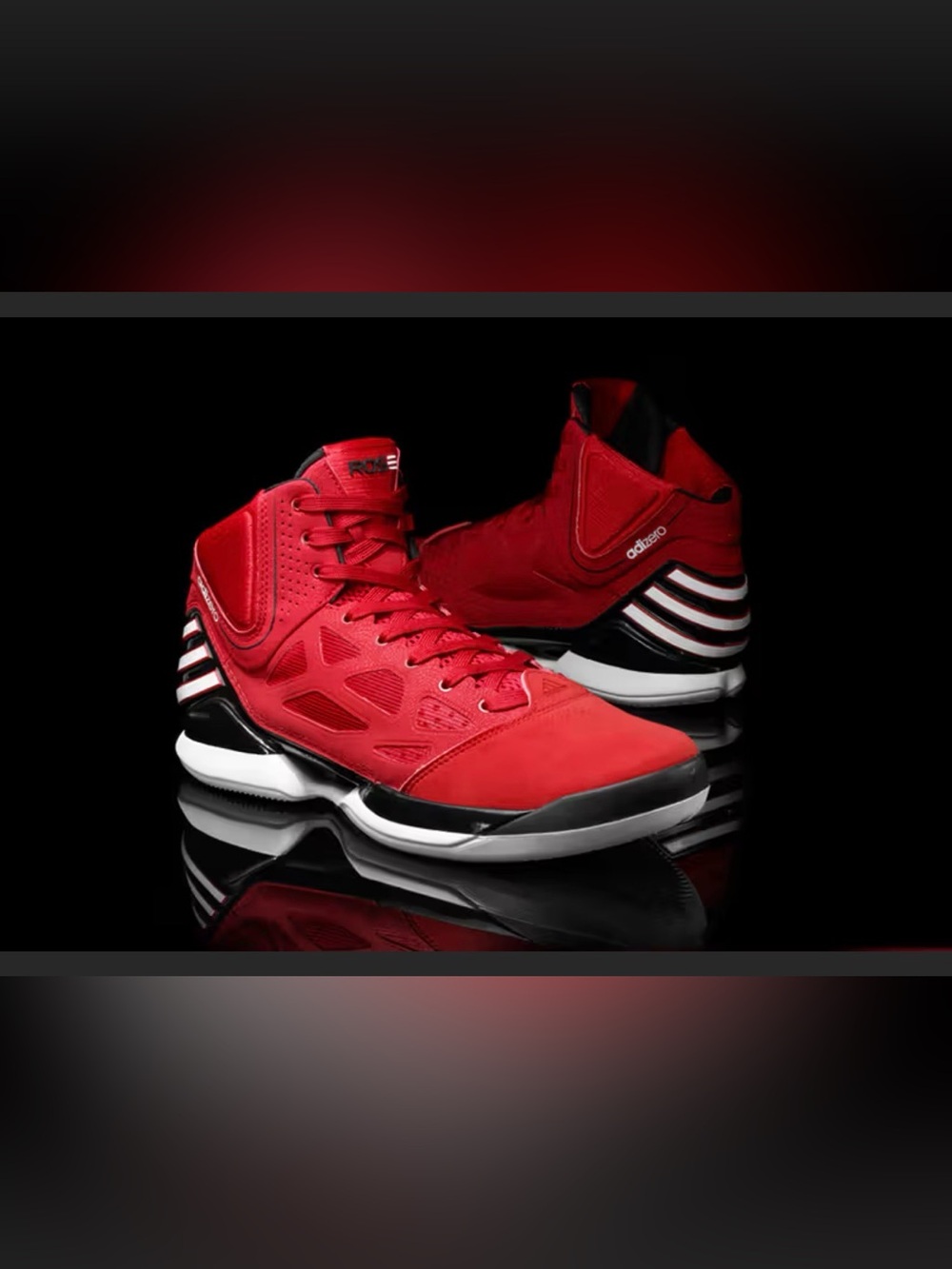 Adidas adiZero Rose 2.5 Brenda Red and Black High-Top Athletic Shoes